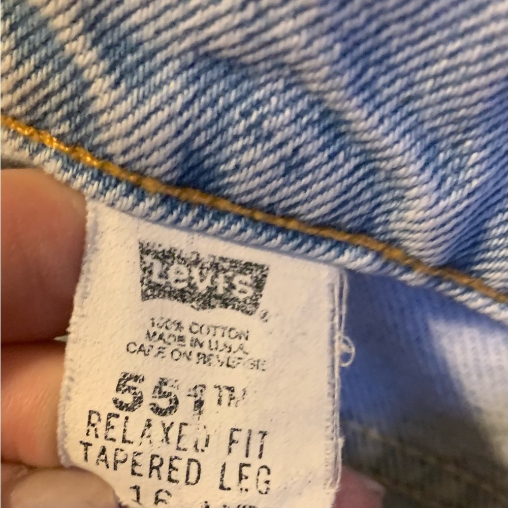 1995 vintage Levi’s 551 Relaxed Tapered Leg Womens Jeans USA Made Sz 16 M - Picture 4 of 9